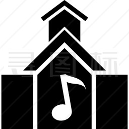 音乐学校建筑图标