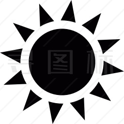 阳光照耀的太阳图标