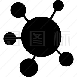 分子结合图标