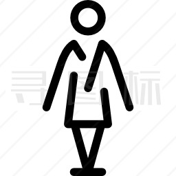 简笔画女人图标