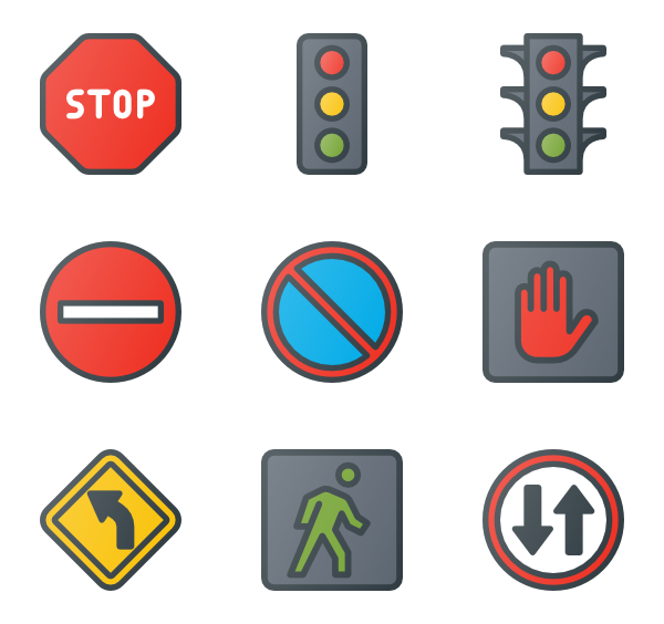 交通道路标志图标