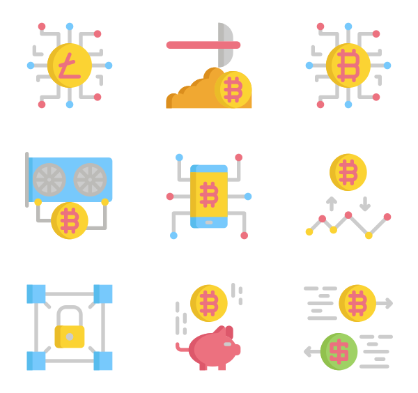 比特币和加密货币图标