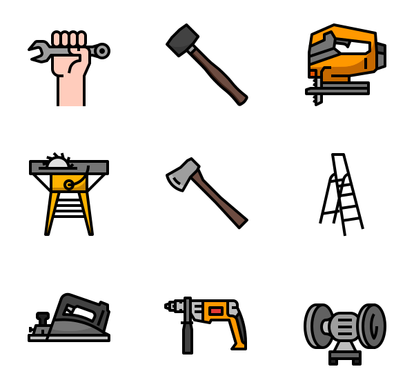 工具和施工图标