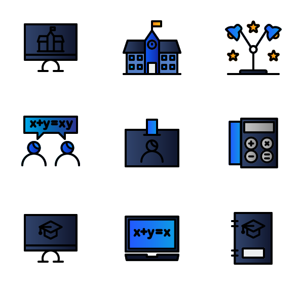 学校教育图标