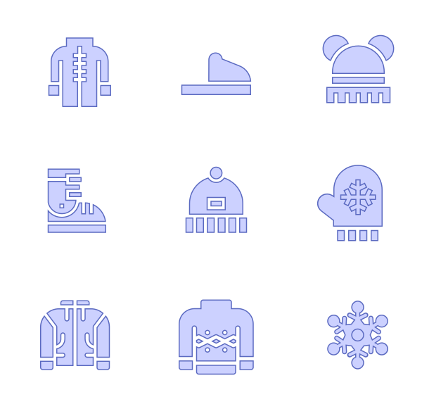 冬季衣物图标